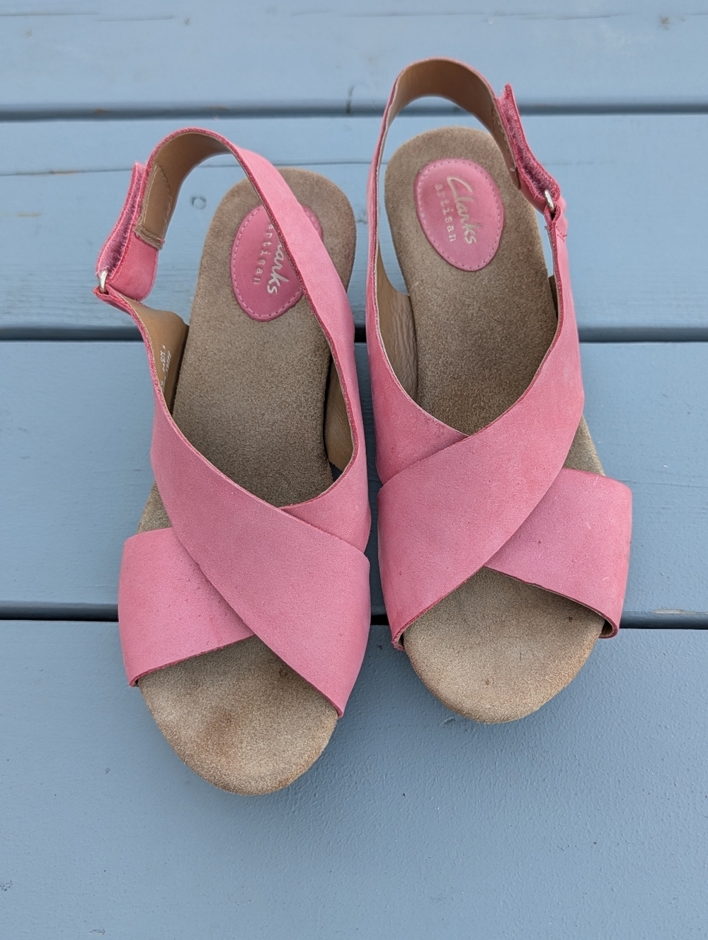 Clarks Women’s Pink  Slingback SandaL Sz 8.5